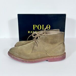 Polo by Ralph Lauren Men's Size 9 D Torrington Chukka Brown Suede Laced Up Boots